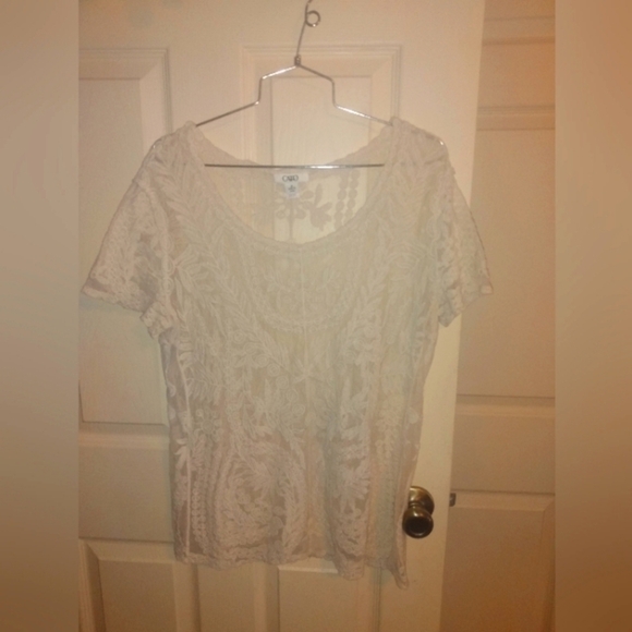 Cato Tops - Cato Crochet Lace Top Size Medium